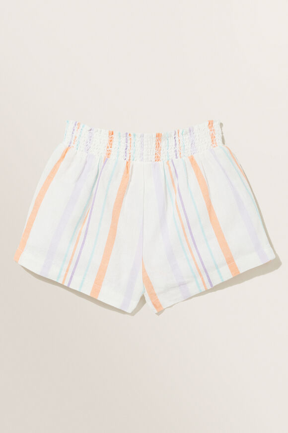 Multi Stripe Smocked Short  Multi  hi-res