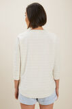 Self-Stripe Top  Cloud Cream Marle  hi-res
