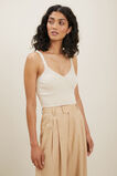 Boucle Knit Crop Top  Cloud Cream Marle  hi-res