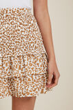 Ocelot Shirred Mini Skirt  Sienna Ocelot  hi-res