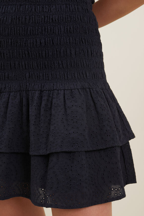 Broderie Mini Skirt  Deep Navy  hi-res