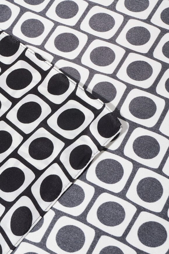 Silk Square Print Scarf  Black Multi  hi-res