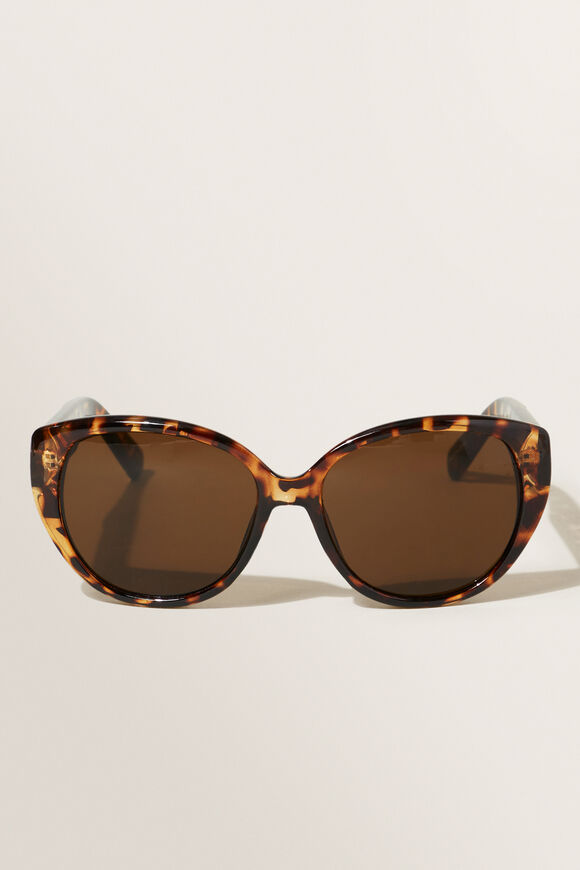 Bronte Oval Sunglasses  Brown Tort  hi-res