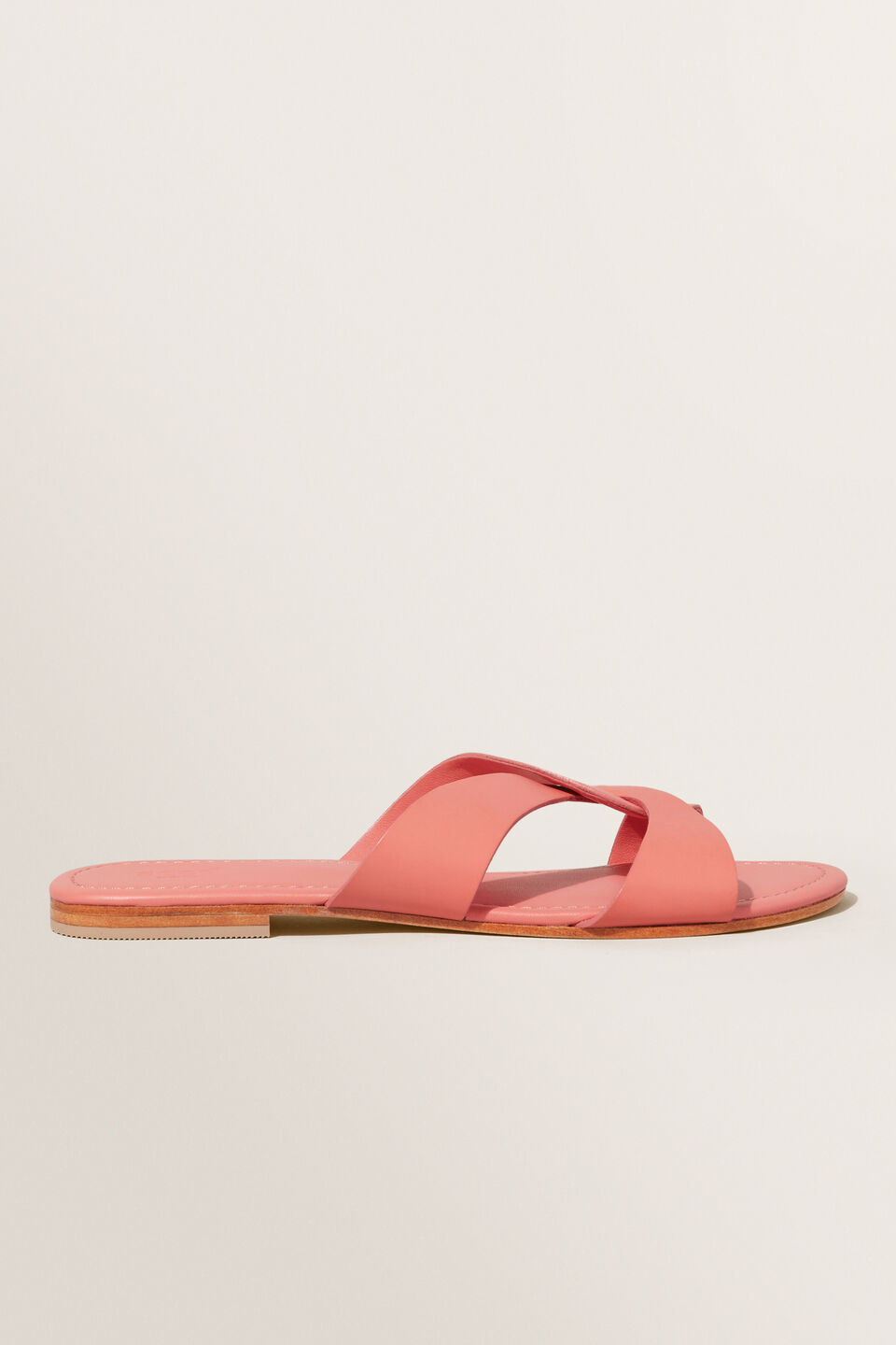 Cara Flat Sandal  Coral Rose