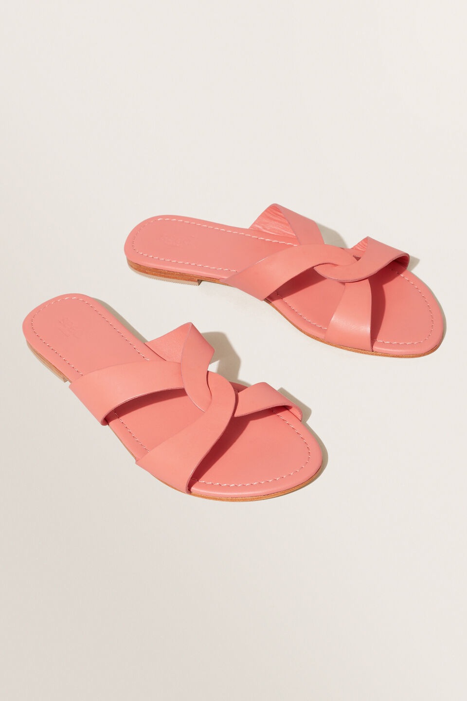 Cara Flat Sandal  Coral Rose