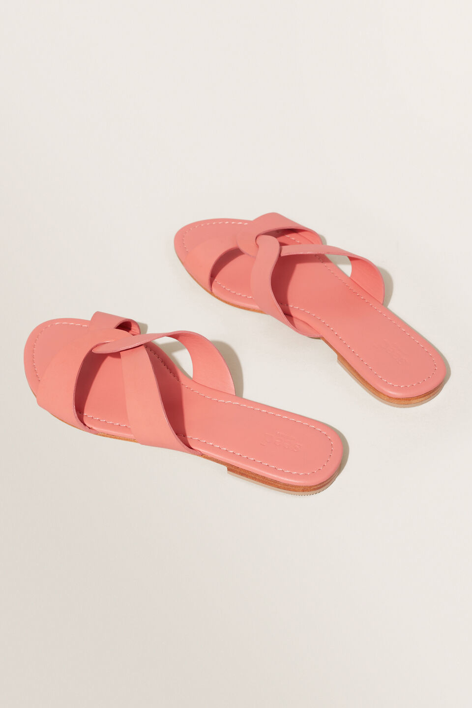 Cara Flat Sandal  Coral Rose