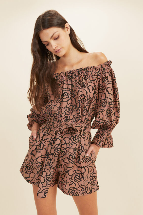Floral Off Shoulder Top  Acorn Floral  hi-res