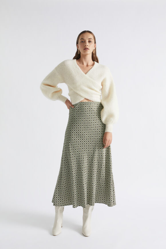 Wool Blend Wrap Sweater  Cloud Cream  hi-res