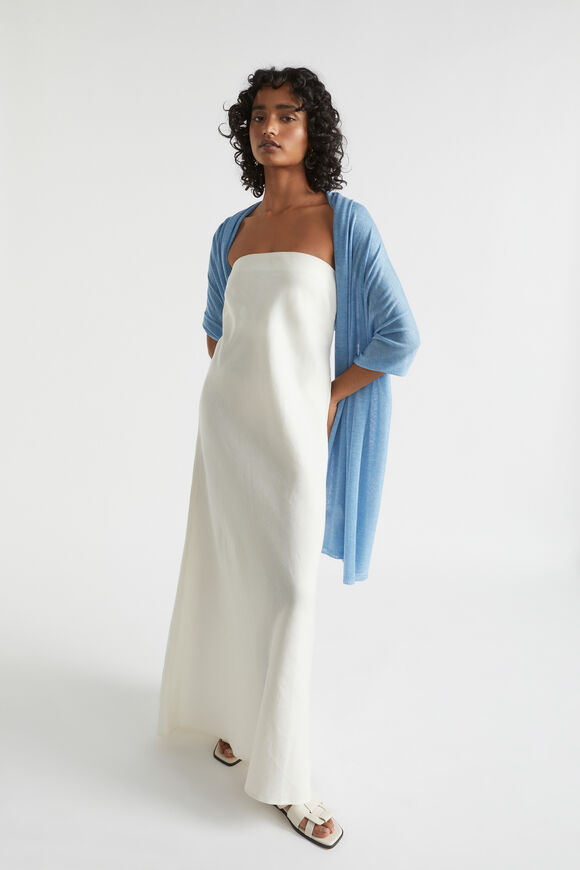 Fine Knit Wrap  Soft Cobalt  hi-res