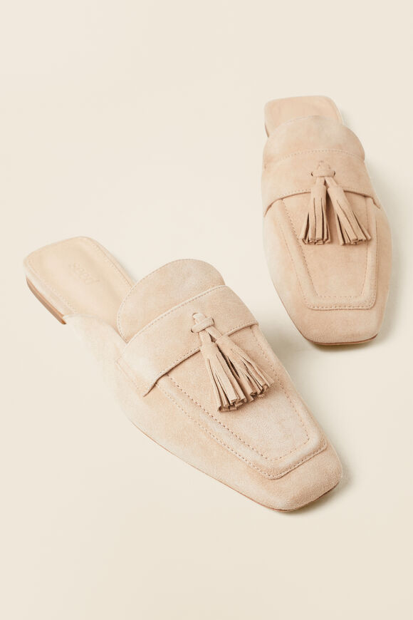 Maisie Tassel Loafer Mule  Champagne Beige  hi-res