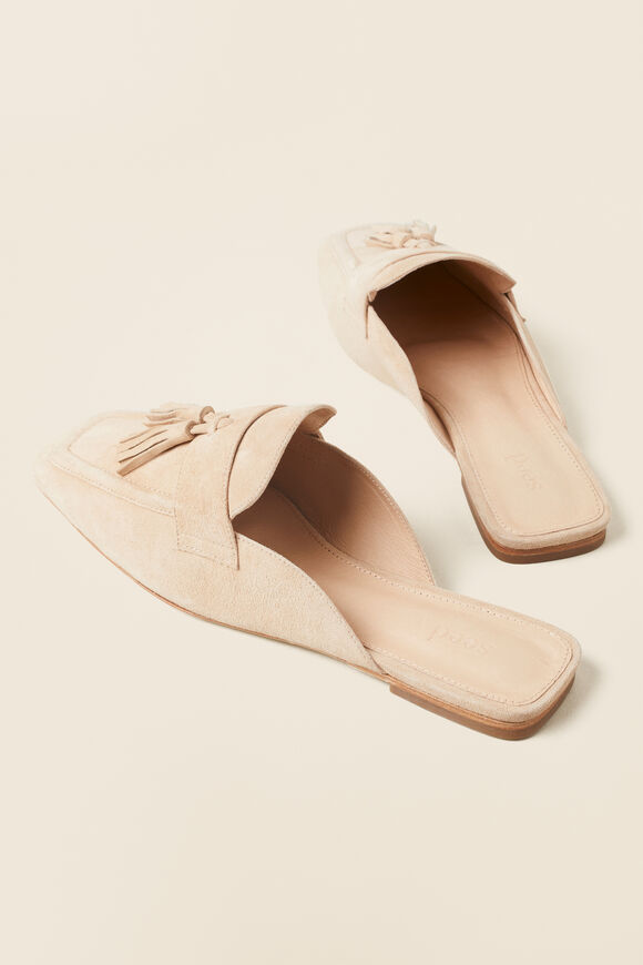 Maisie Tassel Loafer Mule  Champagne Beige  hi-res