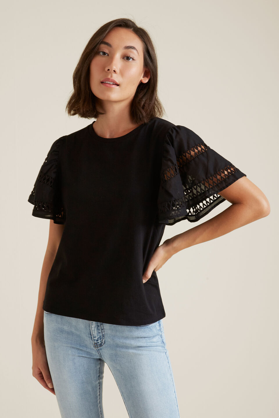 Ladder Trim Tee  