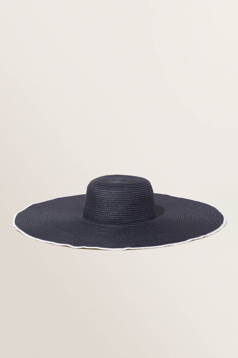 Contrast Edge Sun Hat  Deep Navy White