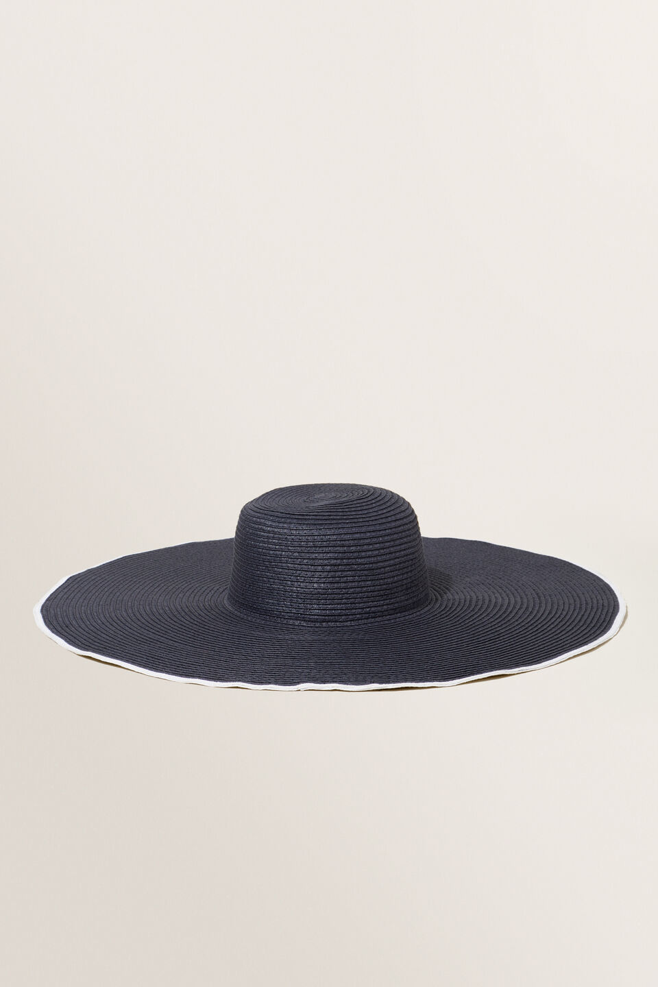 Contrast Edge Sun Hat  Deep Navy White