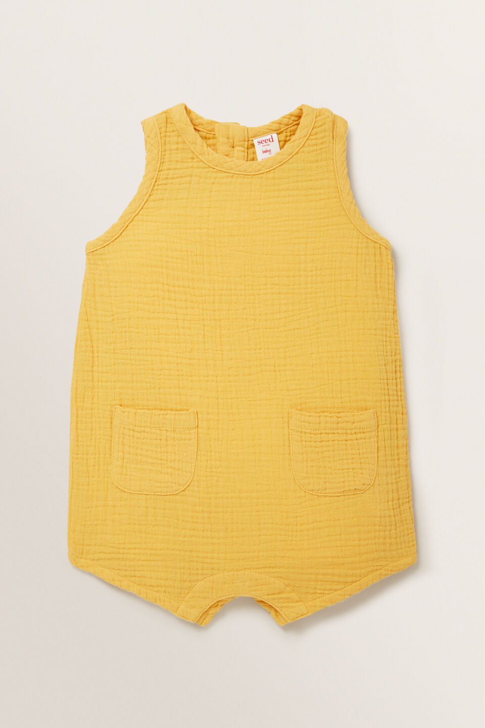 Cheesecloth Pocket Romper  