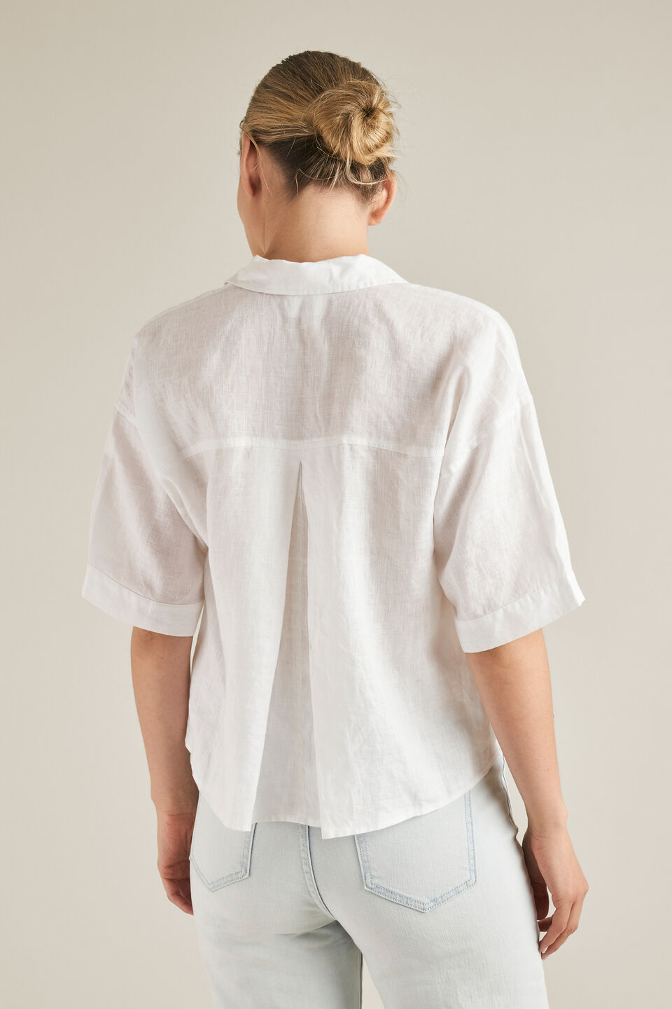 Short Sleeve Linen Shirt  