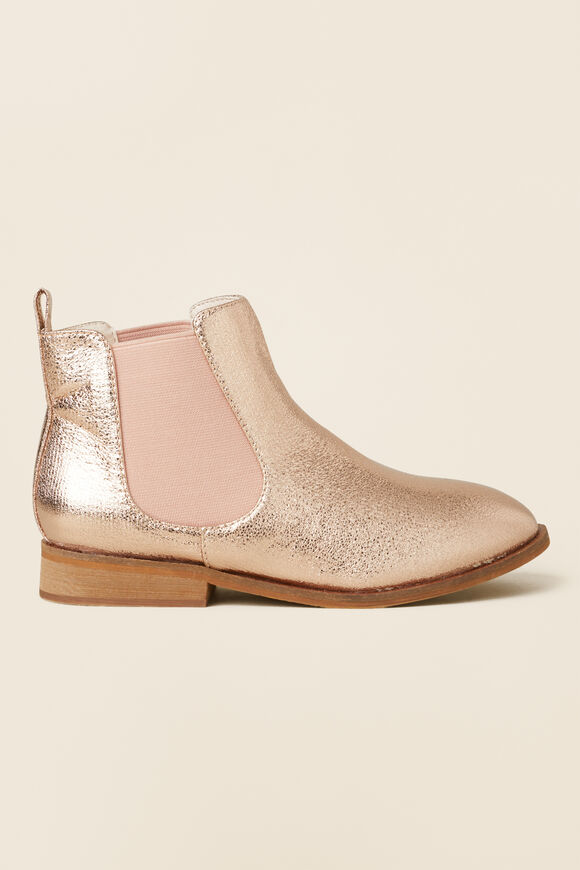 Metallic Gusset Boot  Rose Gold  hi-res