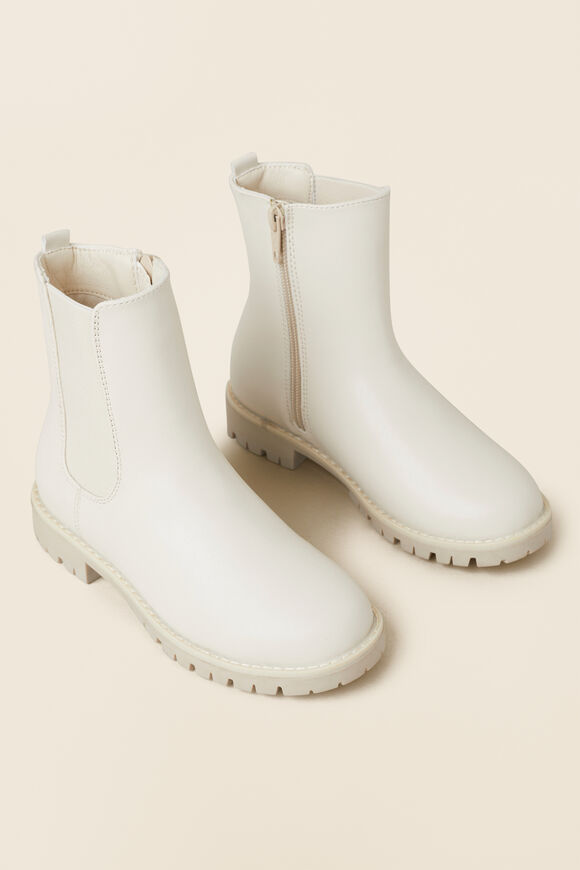 Gusset Combat Boot  Stone  hi-res