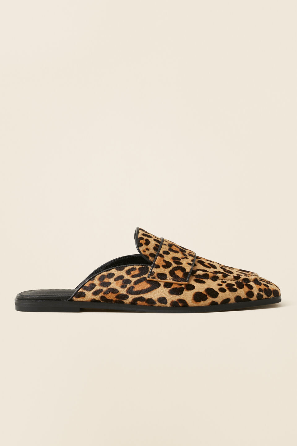 Kelly Leather Mule  Ocelot