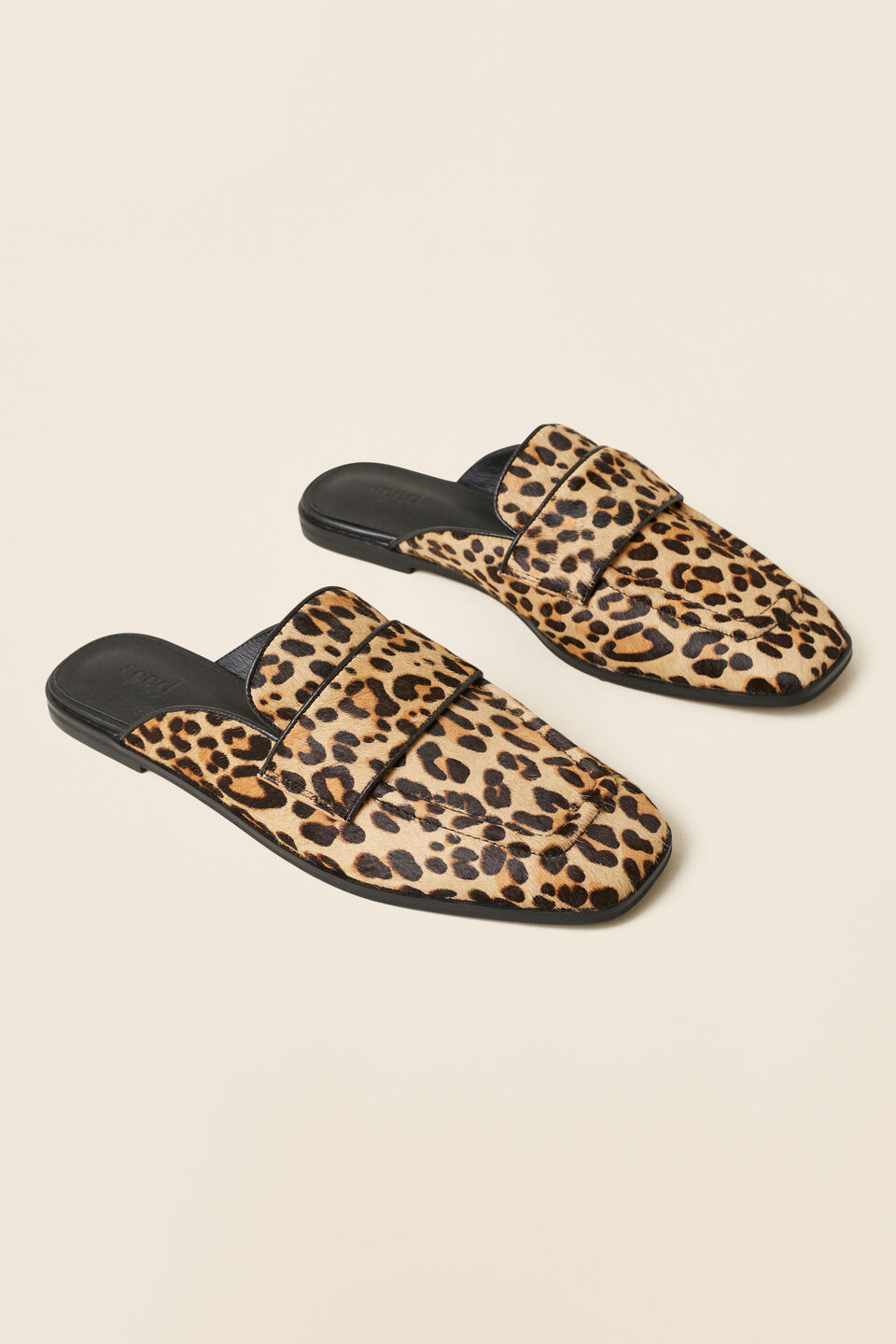 Kelly Leather Mule  Ocelot