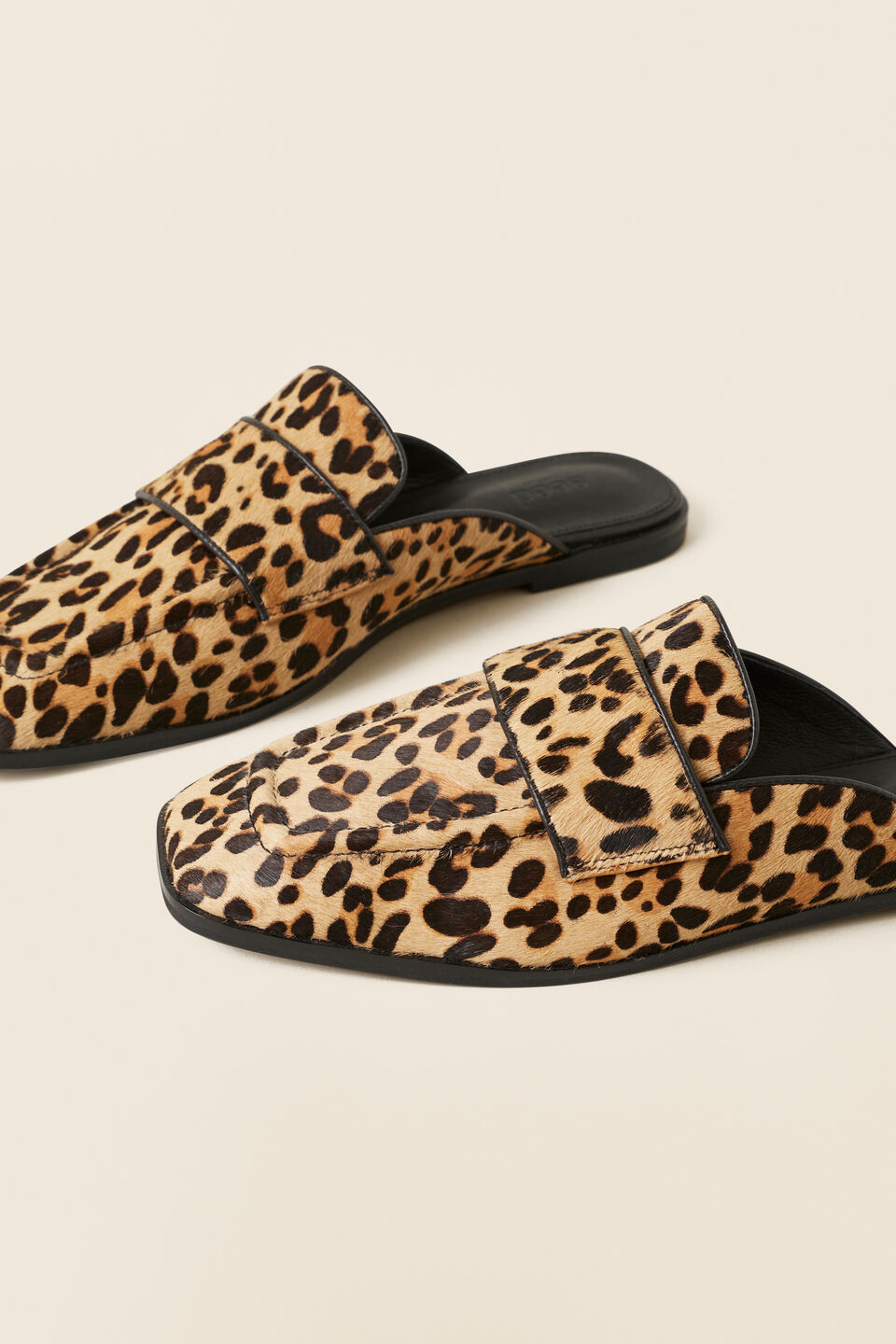 Kelly Leather Mule  Ocelot