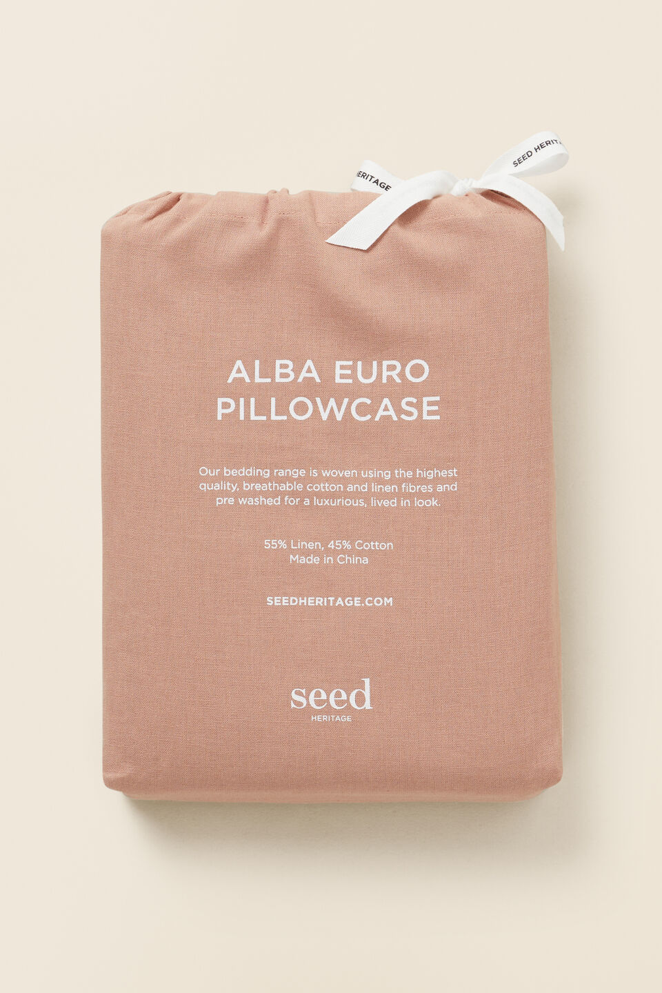 Alba Euro Pillowcase  Chalk Pink
