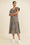 Floral Flutter Sleeve Midi Dress  Turmeric Floral  hi-res