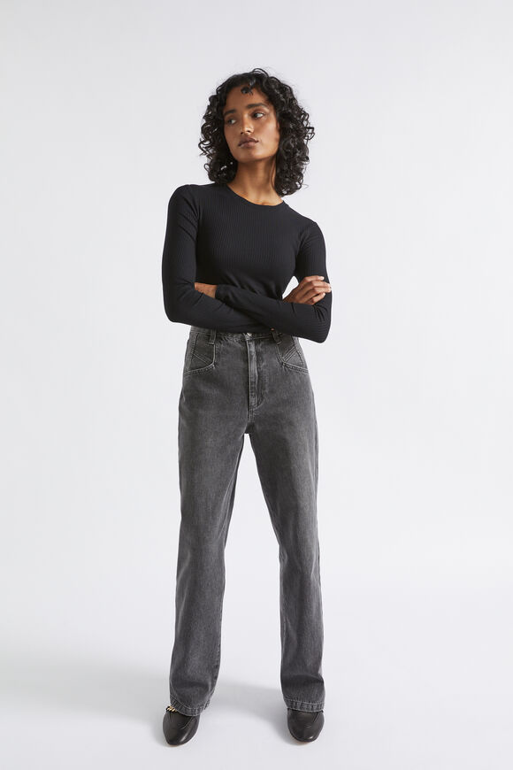 Rigid High Waist Wide Jean  Graphite Denim  hi-res