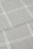 Wool Blend Fine Check Scarf  Grey Marle  hi-res