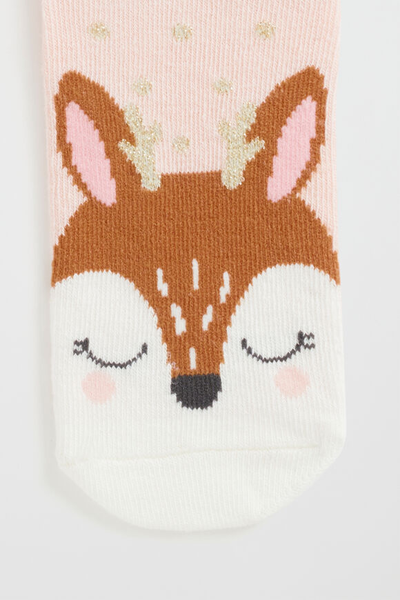 Deer Sock  Dusty Rose  hi-res