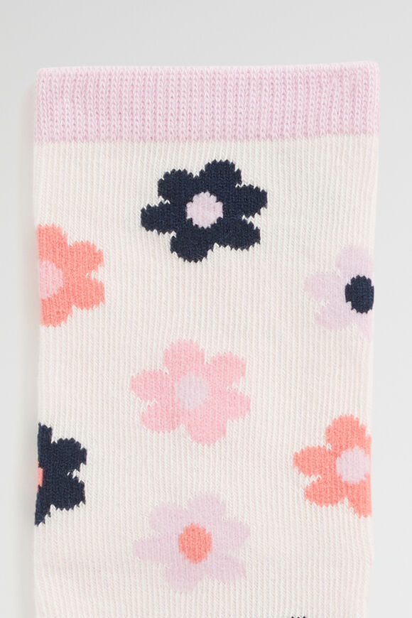 Floral Sock  Softest Pink  hi-res