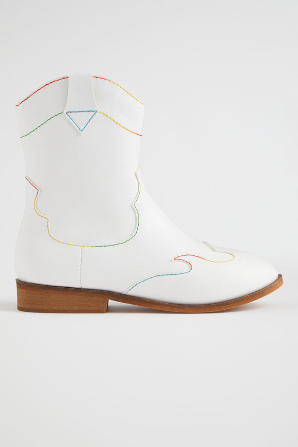 Rainbow Stitch Cowboy  White  hi-res