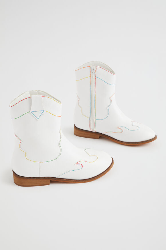 Rainbow Stitch Cowboy  White  hi-res