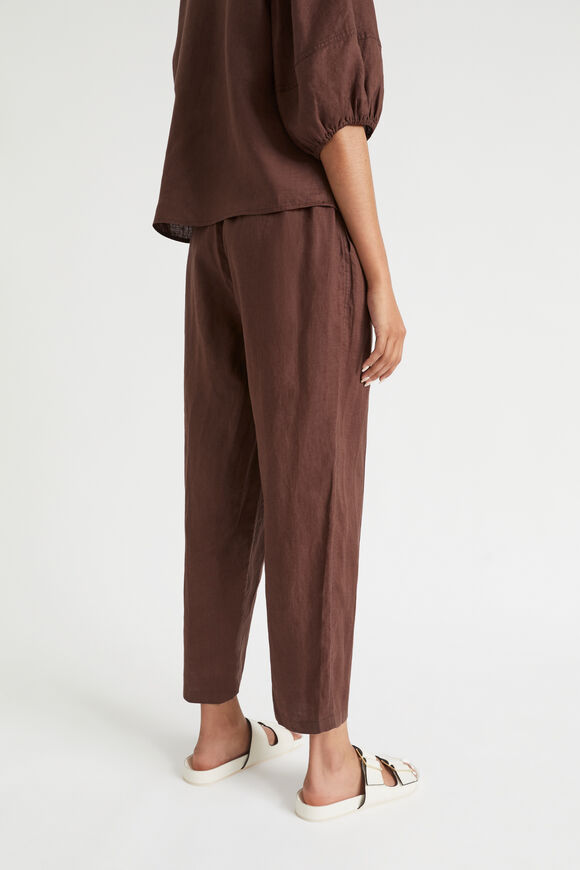 Core Linen Paperbag Pant  Deep Raisin  hi-res