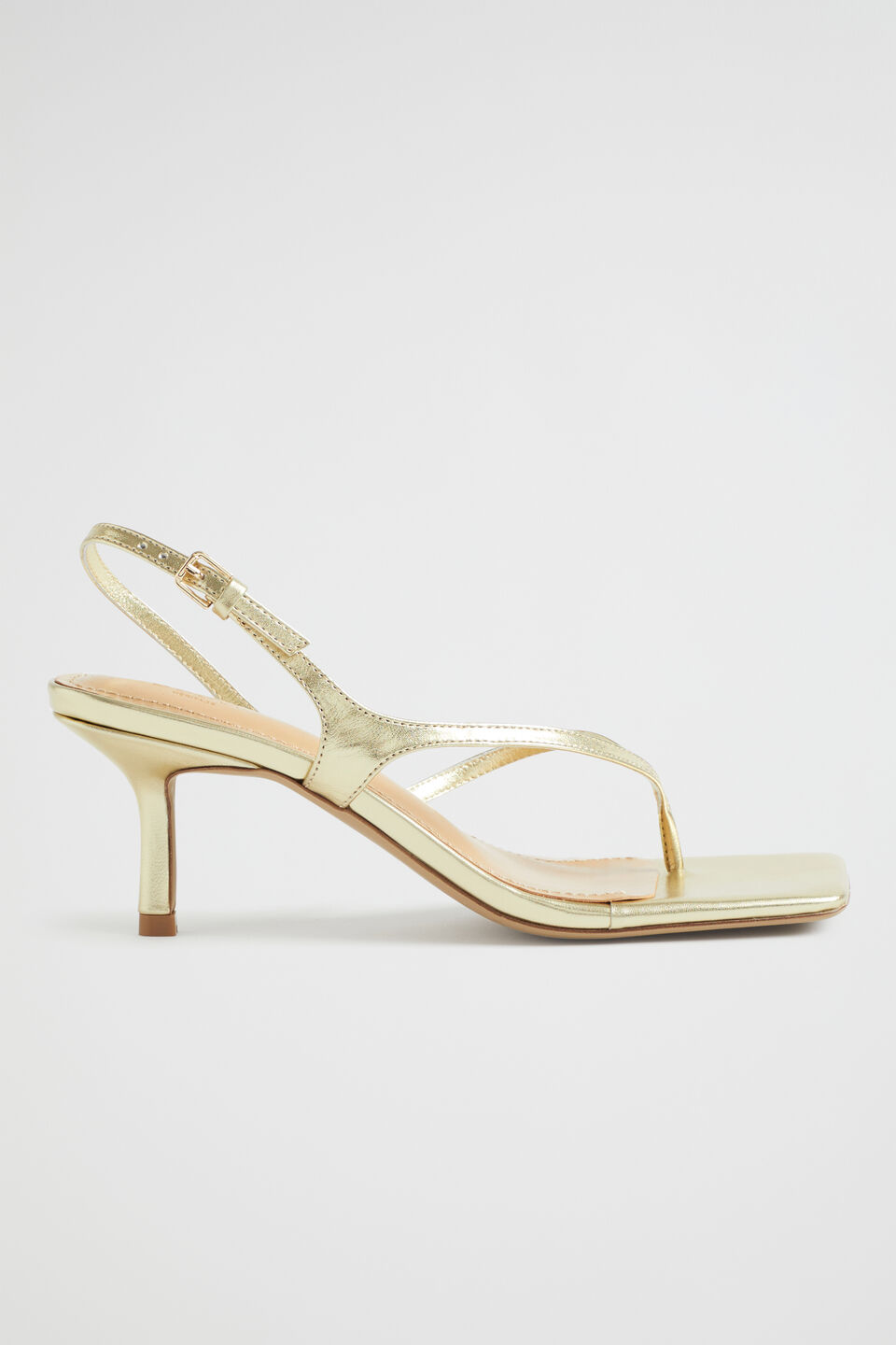 Janelle Mid Heel Sandal  Gold