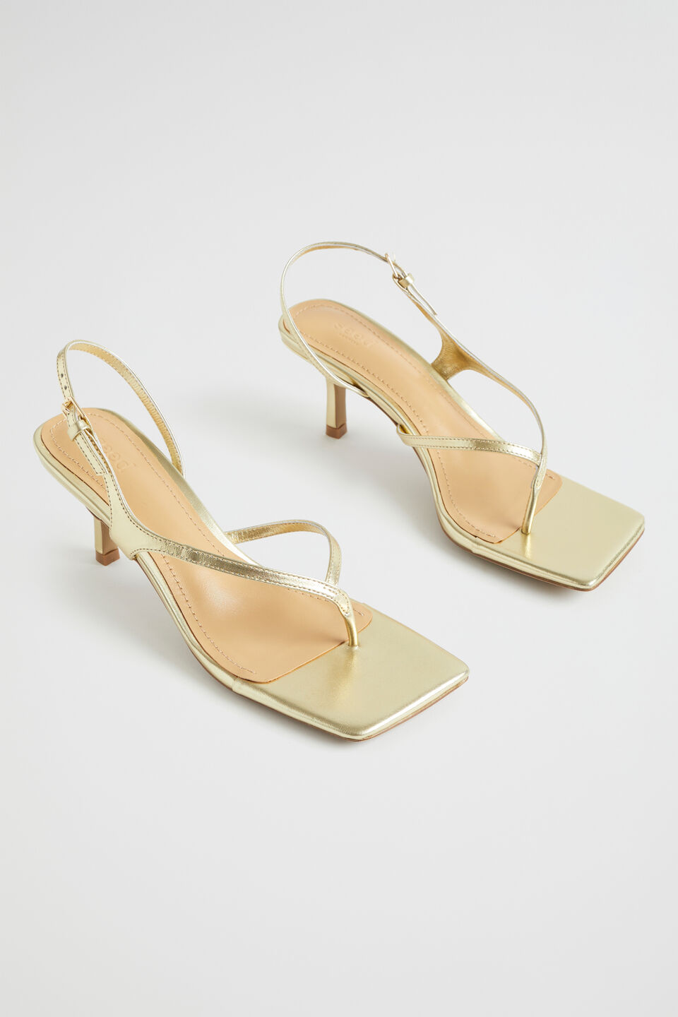 Janelle Mid Heel Sandal  Gold