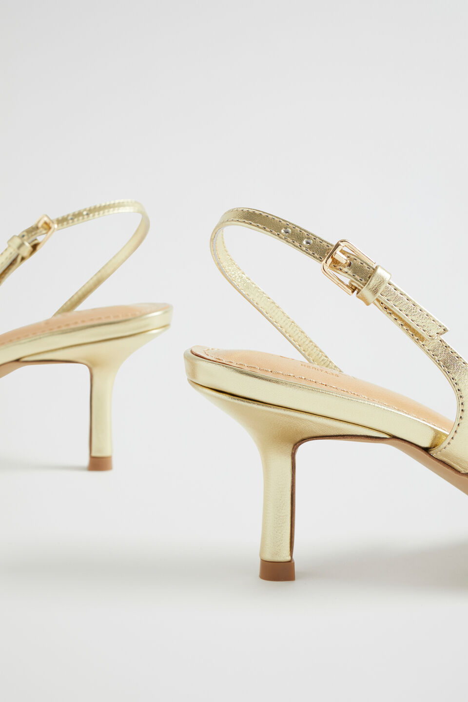 Janelle Mid Heel Sandal  Gold