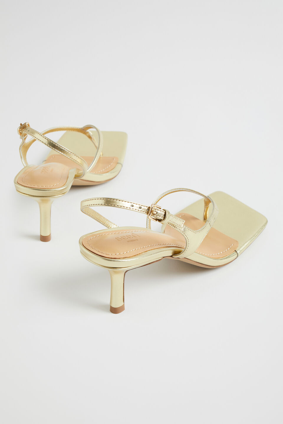 Janelle Mid Heel Sandal  Gold