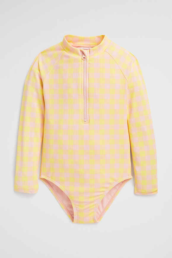 Gingham Rashsuit  Dusty Rose  hi-res