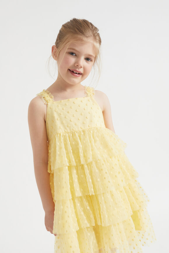 Polka Dot Tiered Dress  Buttercup  hi-res