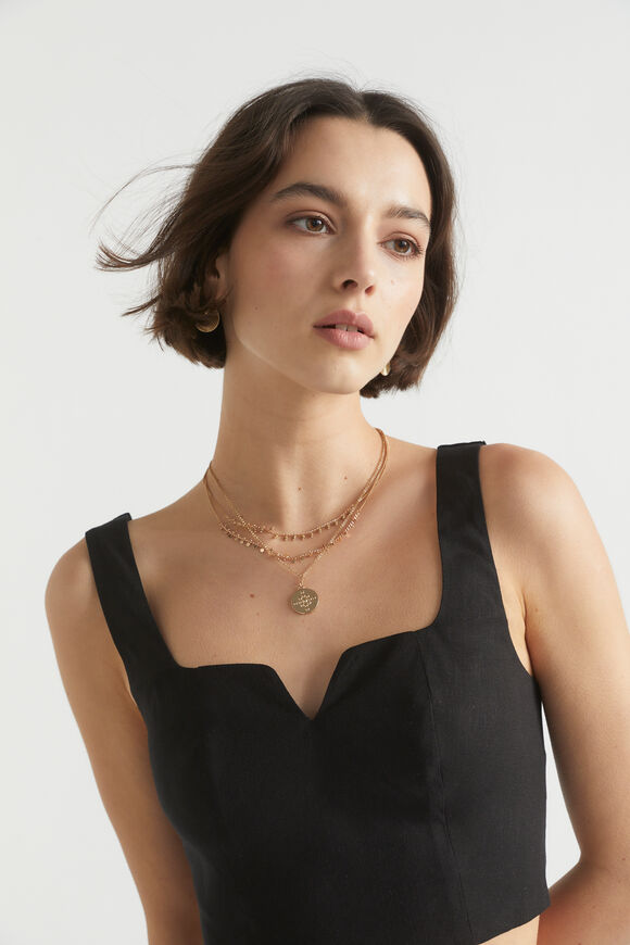 Layered Bead Necklace  Deep Bronze  hi-res