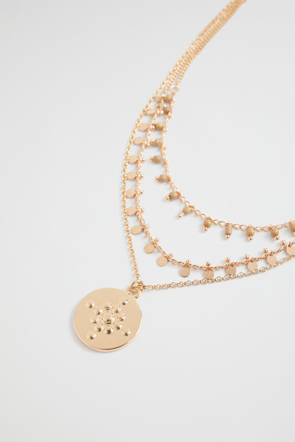 Layered Bead Necklace  Deep Bronze  hi-res