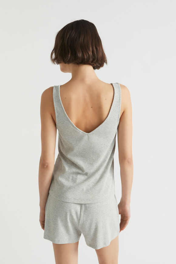 Rib Jersey Pyjama Short  Grey Marle  hi-res