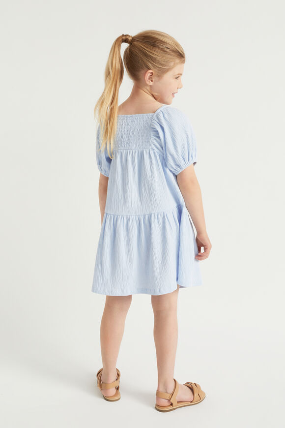 Textured Cotton Dress  Baby Blue  hi-res