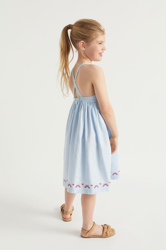 Embroidered Dress  Baby Blue  hi-res