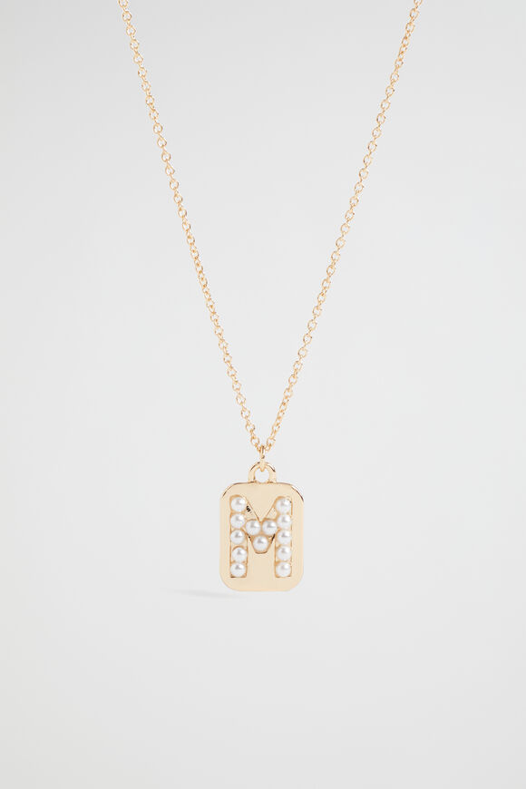 Pearl Initial Necklace  M  hi-res