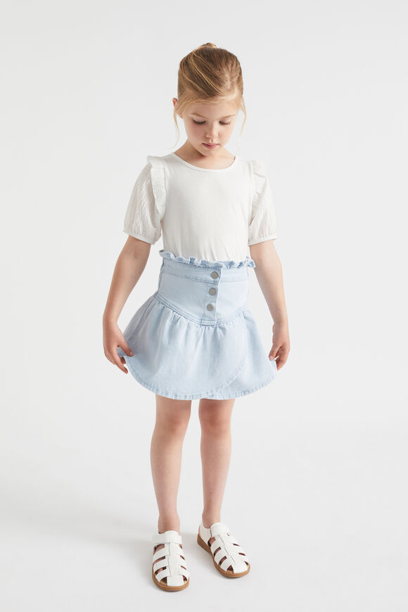 Denim Skirt  Sun Bleach  hi-res