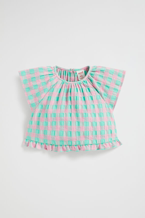 Gingham Top  Candy Pink  hi-res
