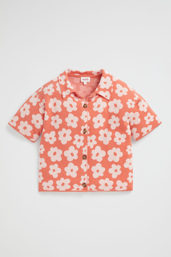 Knit Jacquard Shirt  Red Clay  hi-res