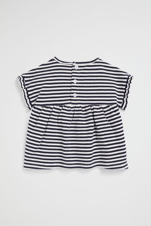 Pique Stripe Tee  Midnight Stripe  hi-res